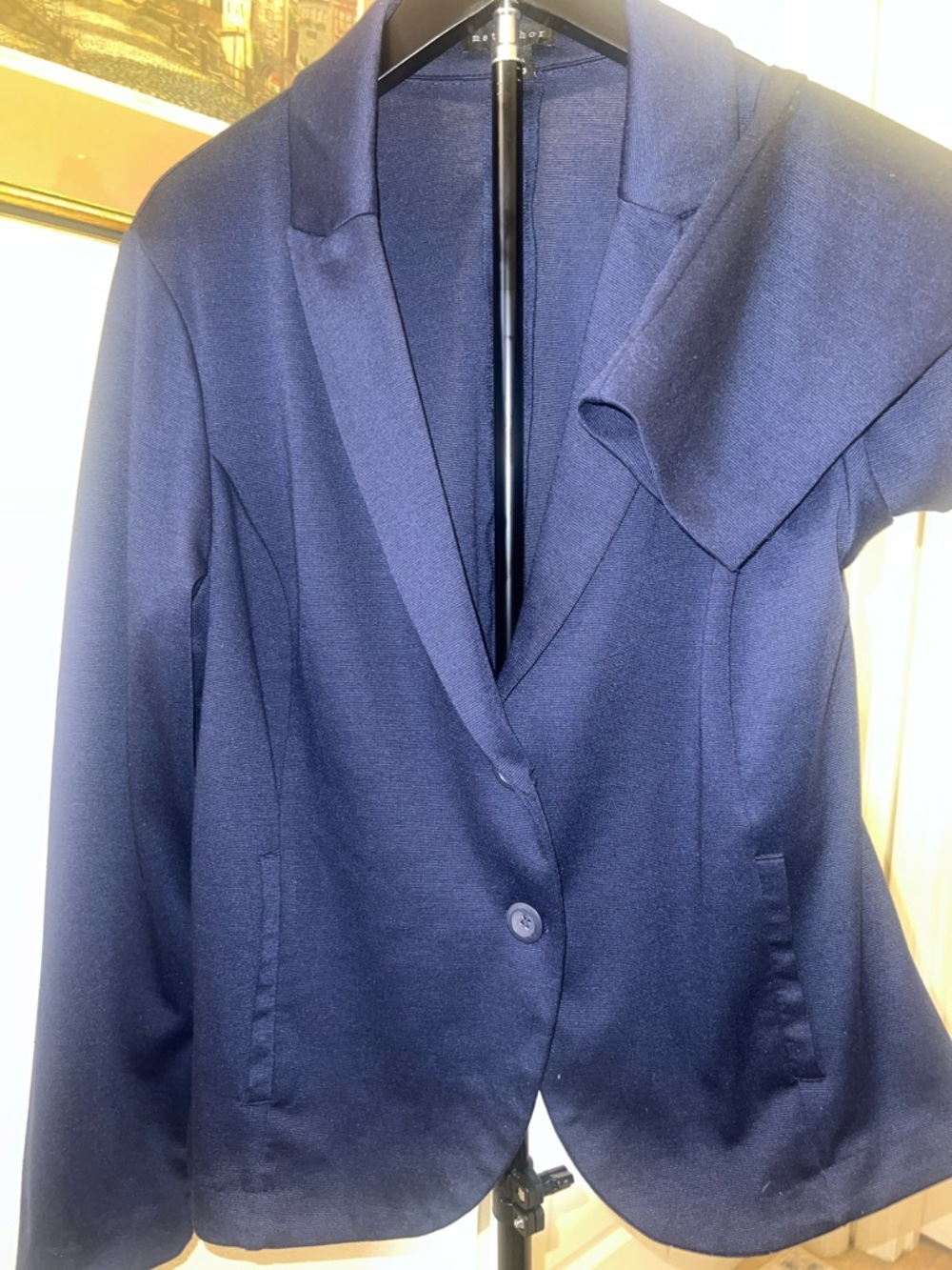 Metaphor Navy Knit Blazer XL